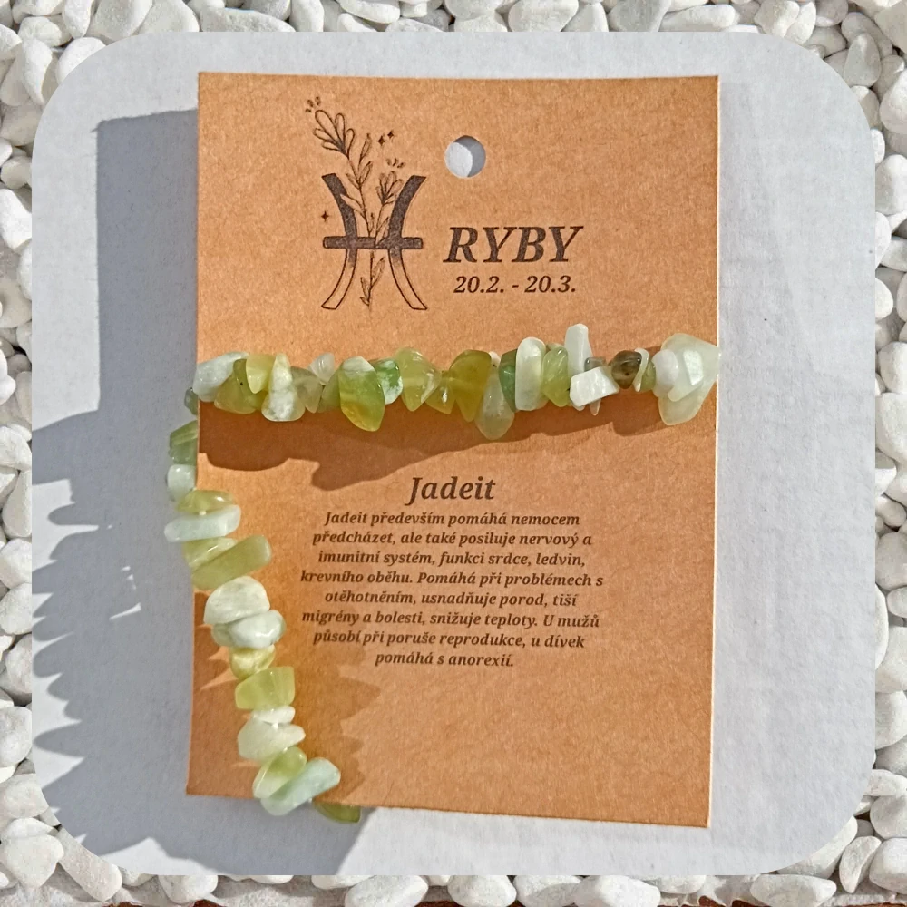 Minerální náramek Jadeit ve znamení RYBY