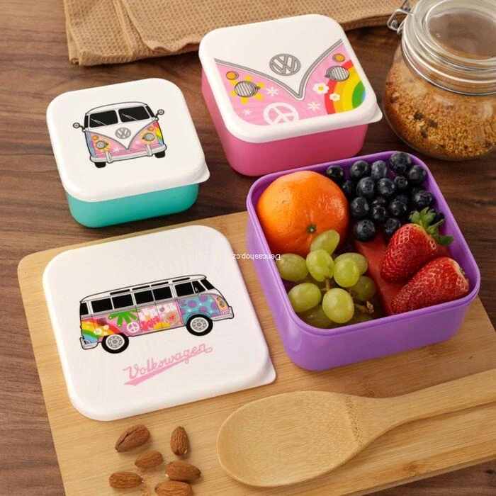 Svačinový box 3 ks - M/L/XL - Volkswagen VW letní láska; karavan T1