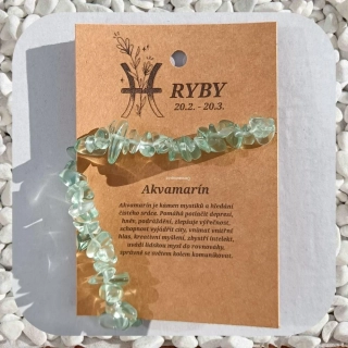 Minerální náramek Akvamarín ve znamení RYBY